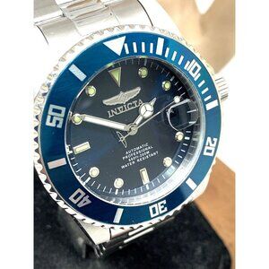 Invicta Men's Watch 36972 Pro Diver Automatic Blue Dial Silver Steel 44mm